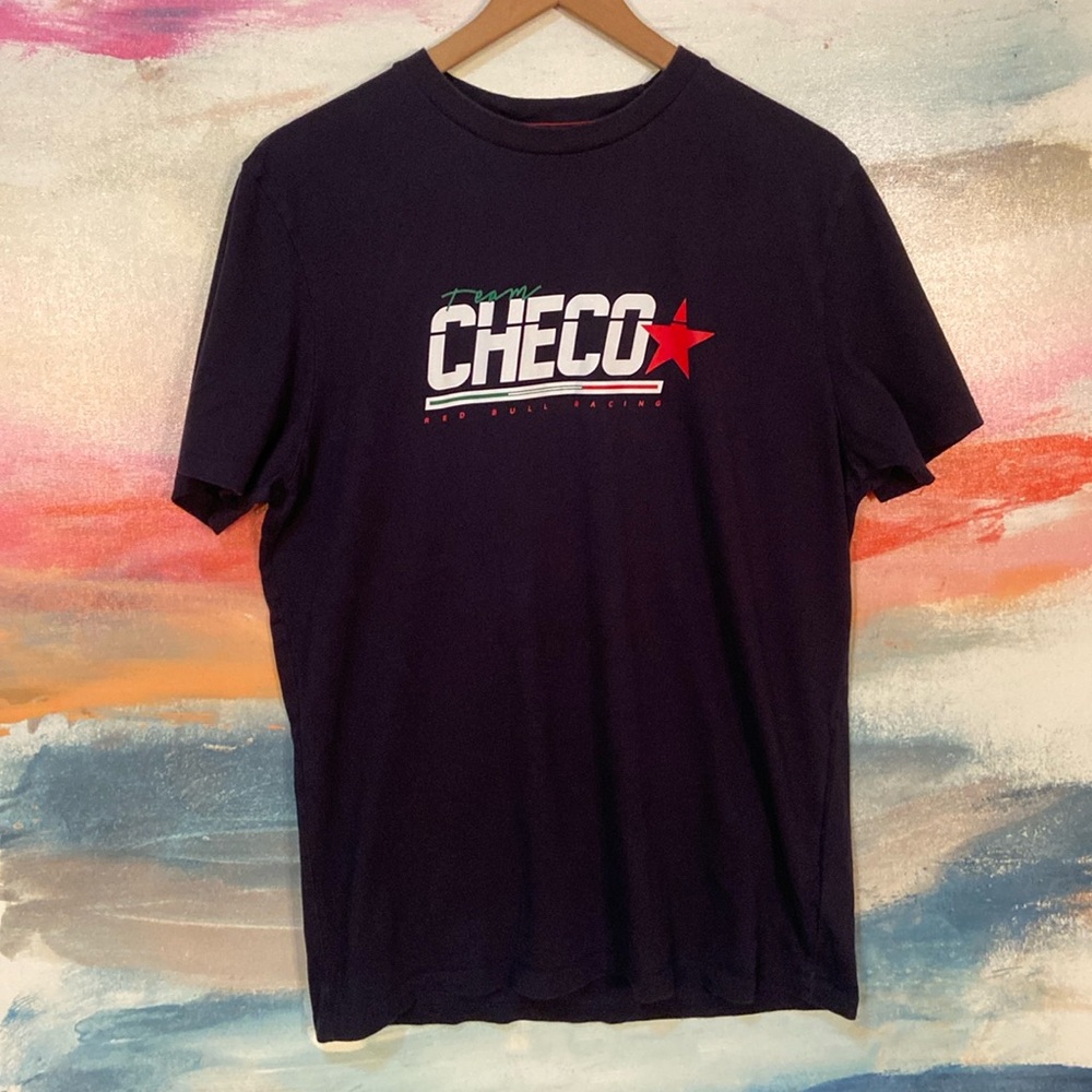 🔥EC🔥Redbull Team Checo Racing 100% Cotton T-shirt.